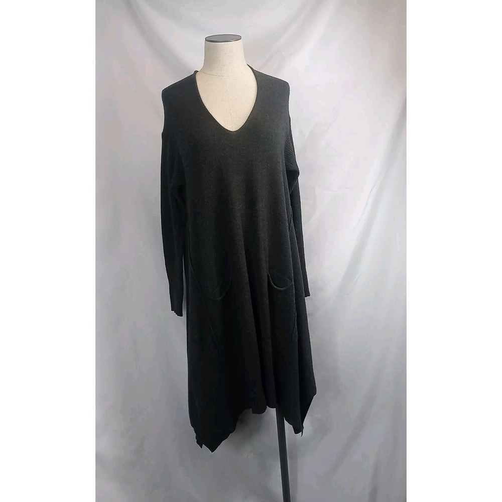 VTG Jodifl Oversized Tunic Sweater Dress Women's Small Pocket Dress Fits Large